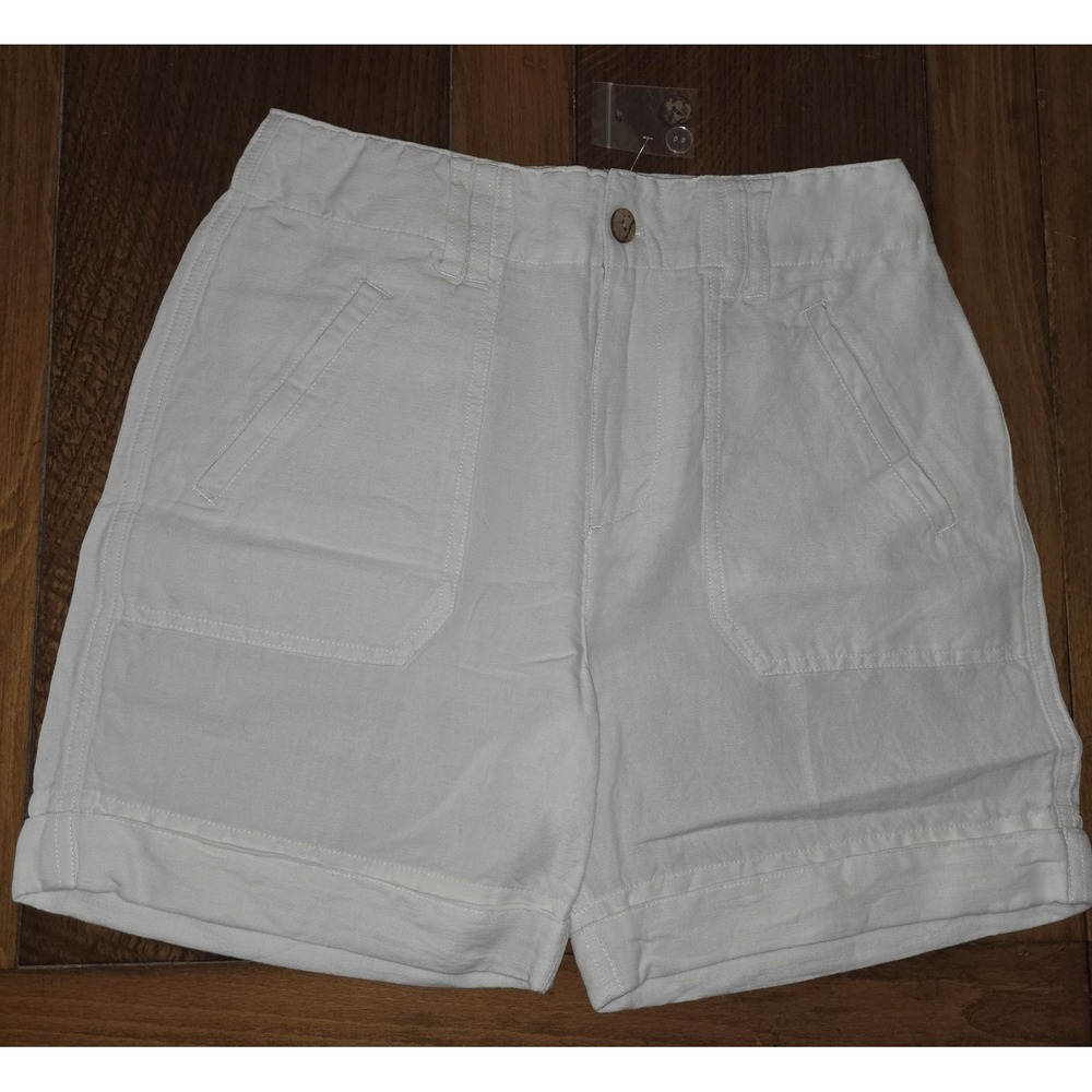 Sundance Shorts SZ 2 White Linen Blend Boho Festival Southwest‎ Beachy
